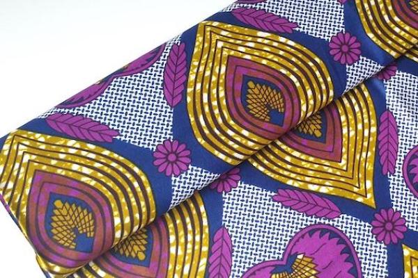 PURPLE HEART Waxprint Stoff